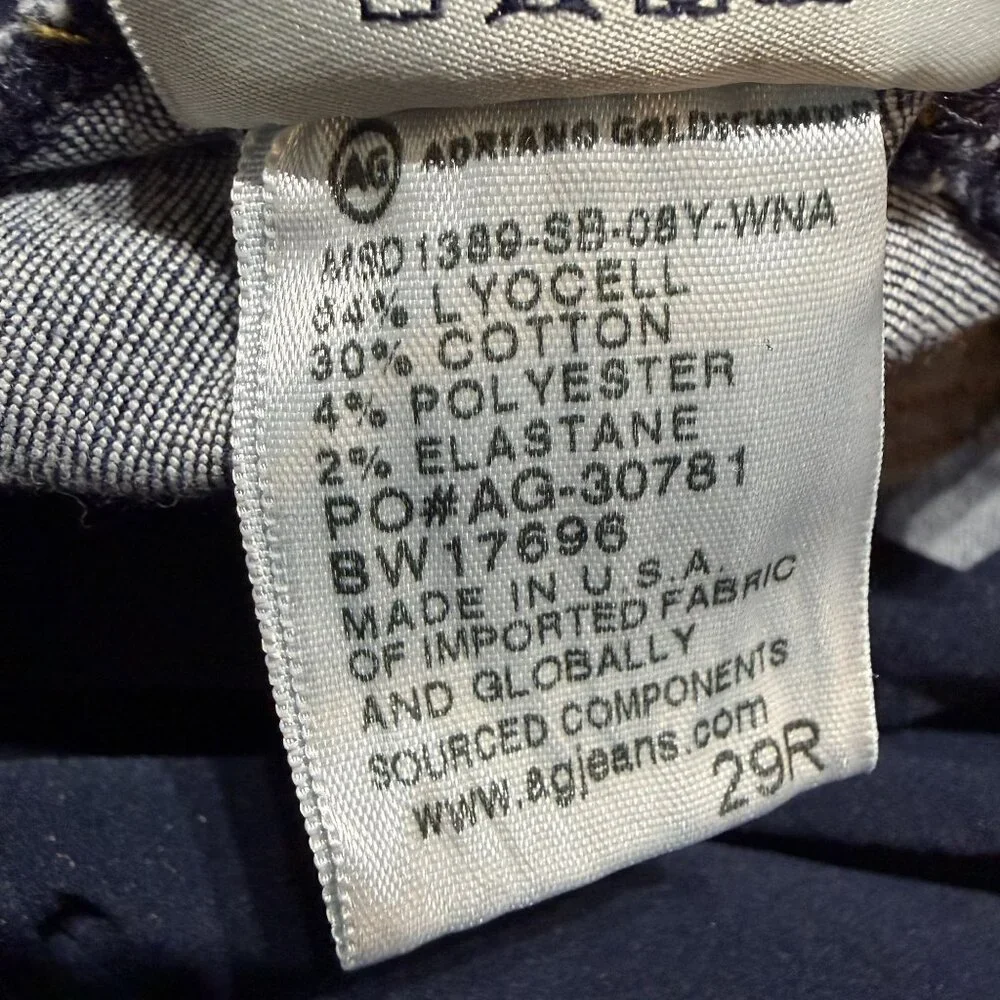 AG Adriano Goldschmied Maternity Skinny Jeans 29 Dark Wash Distressed Full Panel - Picture 5 of 10